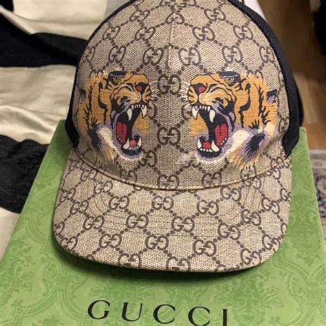 gucci keps tiger svart|gucci mössa herr.